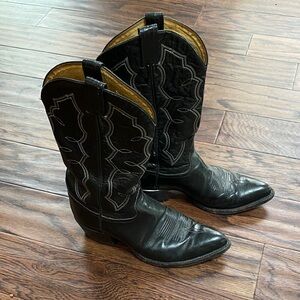 Tony Lama Black Western Cowboy Boots